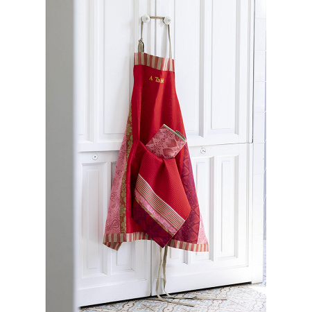 Tablier Gipsy Rubis 90×96 cm Le Jacquard Français