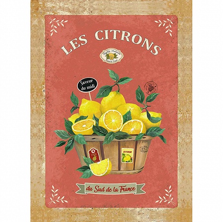 3 Torchons Citrons de Provence Terra­cotta 50×75 cm L’En­so­leillade