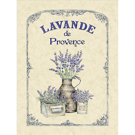 3 Torchons Lavande de Provence 50×75 cm L’En­so­leillade