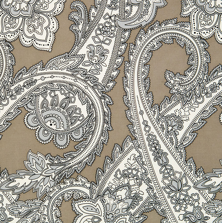 Tissu Kargil Taupe Gris 180 cm Les Olivades