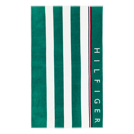 Drap de plage Bico­lore Stripes Jungle 90×160 cm Tommy Hilfi­ger