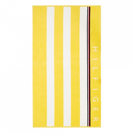 Drap de plage Bico­lore Stripes Yellow 90×160 cm Tommy Hilfi­ger