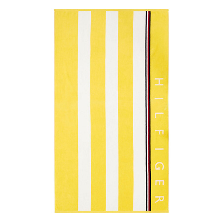 Drap de plage Bico­lore Stripes Yellow 90×160 cm Tommy Hilfi­ger