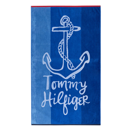 Drap de plage TH Anchor Blue 90×160 cm Tommy Hilfi­ger