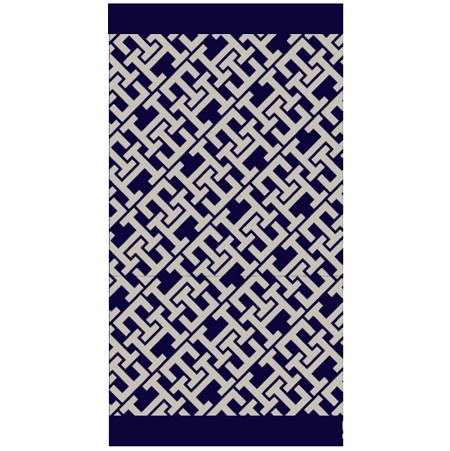 Drap de plage TH Mono­gram Navy 90×170 cm Tommy Hilfi­ger