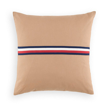 Housse de cous­sin TH Ribbon Coffee 40×40 cm Tommy Hilfi­ger