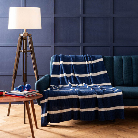 Plaid Breton Navy 130×170 cm Tommy Hilfi­ger