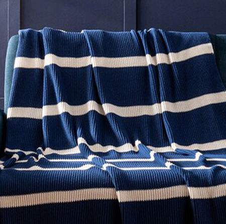 Plaid Breton Navy 130×170 cm Tommy Hilfi­ger