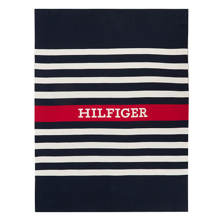 Plaid Hilfi­ger band Navy 130×170 cm Tommy Hilfi­ger