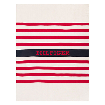 Plaid Hilfi­ger band Off White 130×170 cm Tommy Hilfi­ger