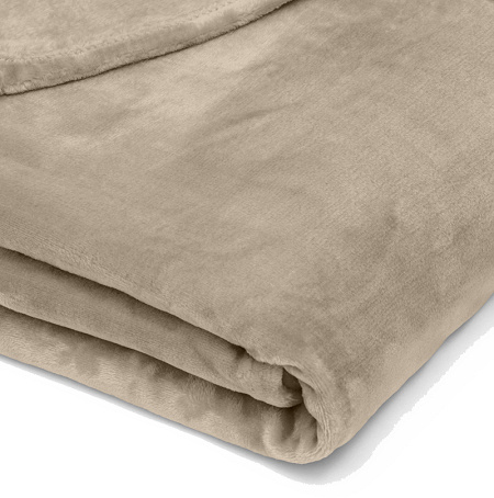 Plaid micro­fibre beige 140×200 cm Tradi­tion des Vosges