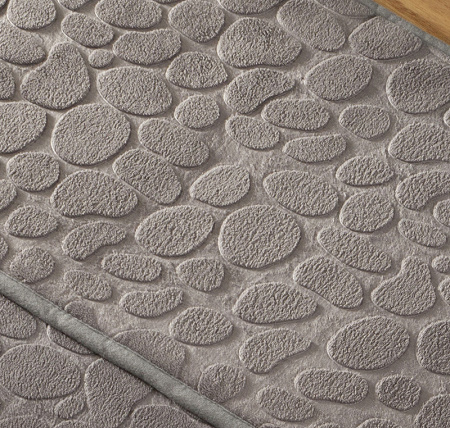 Tradition des Vosges Tapis de Bain Galet Gris 60 x 100 cm Gris